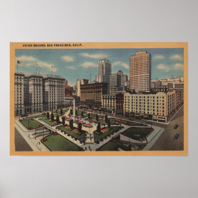 Poster San Francisco, Vue Carré de l'Union africaine (Devant)