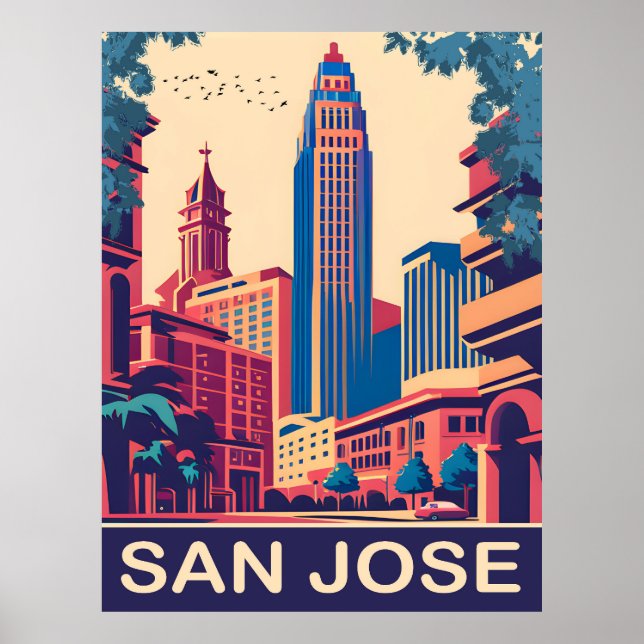 Poster San Jose, Californie, Voyage (Devant)