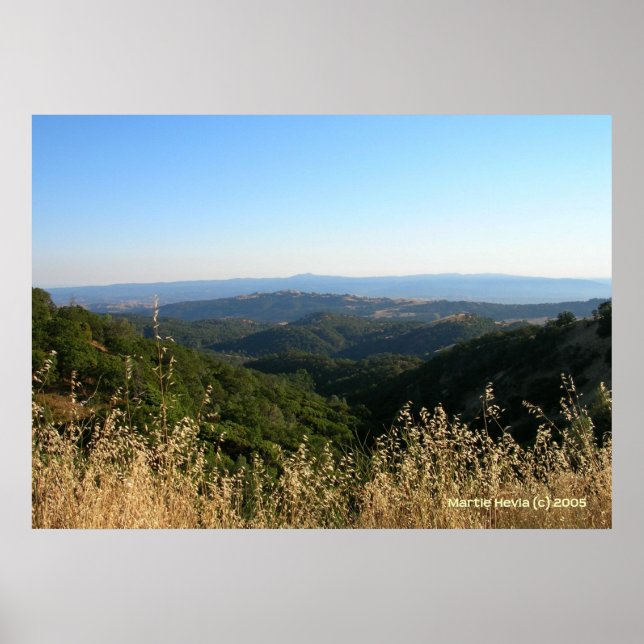 Poster San Jose Foothills Gris sec (Devant)