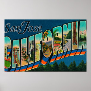 Poster San Jose, scènes de lettre de CaliforniaLarge