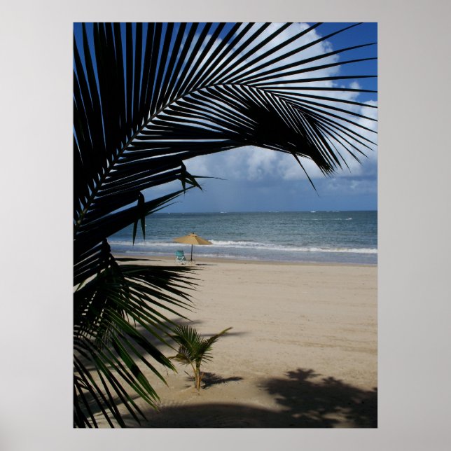 Poster San Juan Beach Porto Rico (Devant)