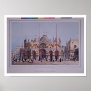 Poster San Marco, Venice, engraved by Brizeghel (litho)