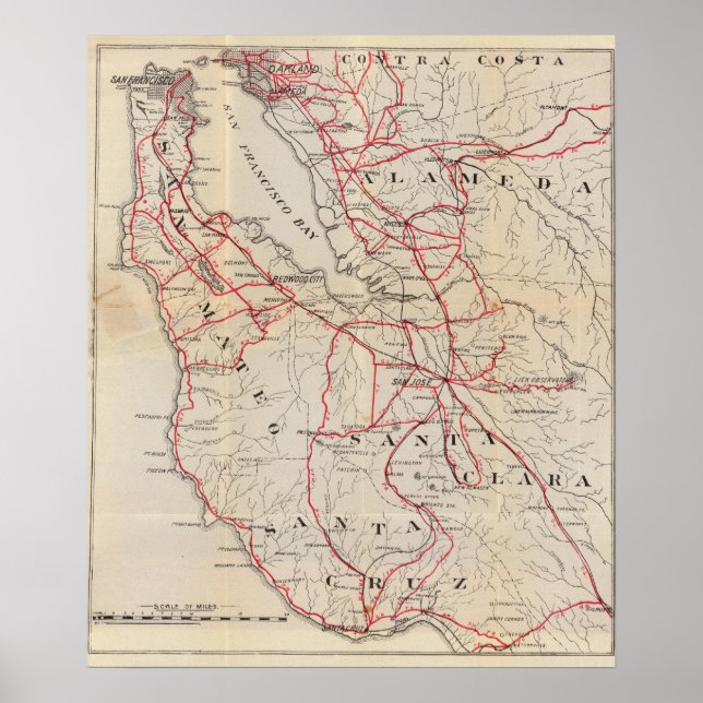 Poster San Mateo, Père Noël Cruz, Père Noël, Alameda (Devant)