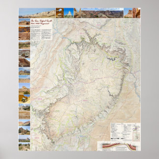 Poster San Rafael Swell : Po de l'arrière-pays de l'Utah