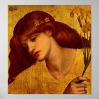 Poster Sancta Lilias 1874 par Rossetti