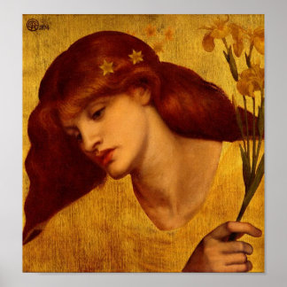 Poster Sancta Lilias 1874 par Rossetti
