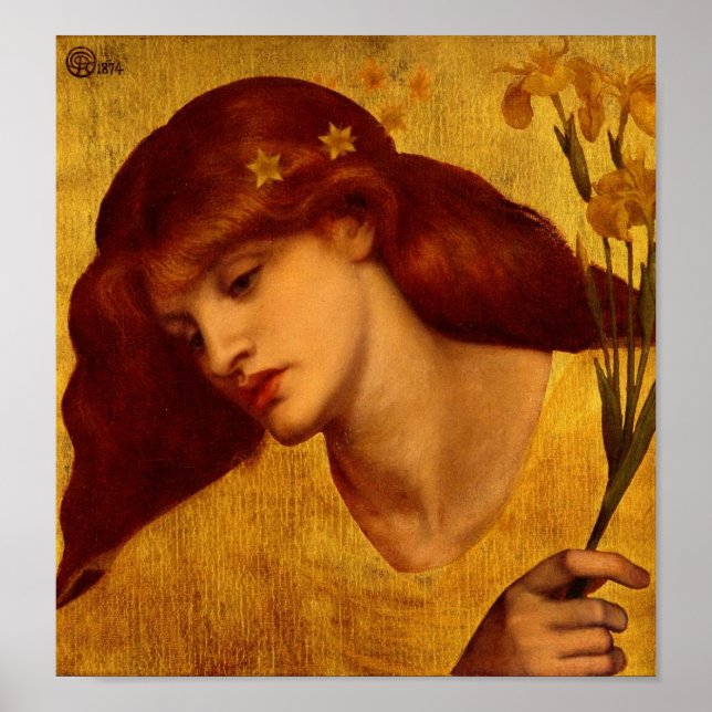 Poster Sancta Lilias 1874 von Rossetti (Vorne)
