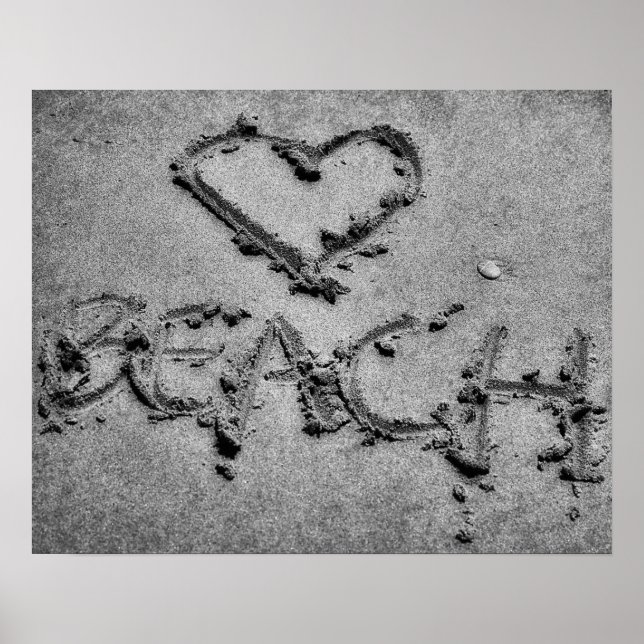 Poster Sand Love Beach Photographie Art (Devant)