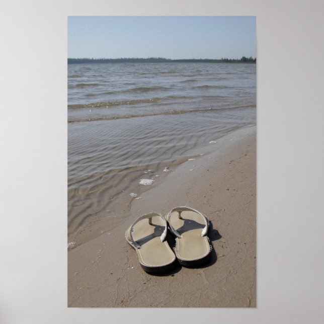 Poster Sandales sur la Plage (Devant)