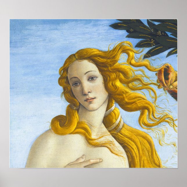 Poster Sandro Botticelli - Naissance de Vénus Gros plan (Devant)