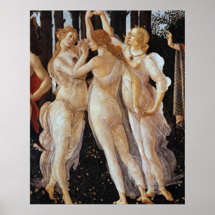 Poster Sandro Botticelli - Trois grâces à Primavera