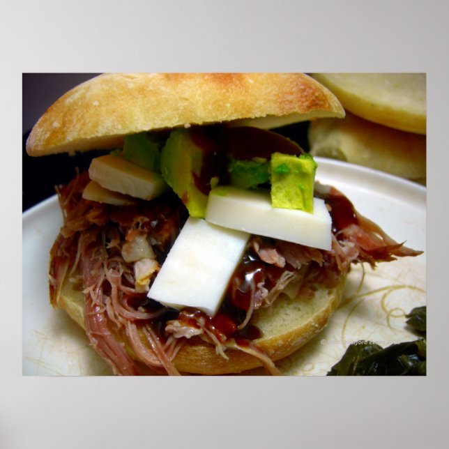 Poster sandwich au porc pulsé (Devant)