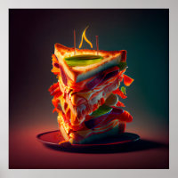 sandwich de club d'affiches