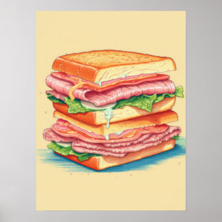 Poster Sandwich empilé ultime