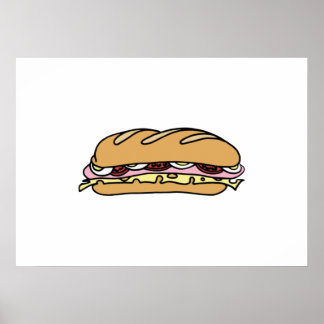 Poster Sandwich sous-marin