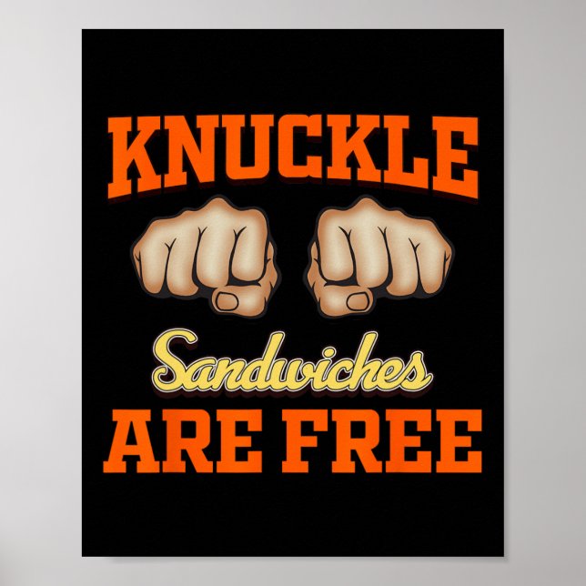 Poster Sandwichs Knuckle Gratuit (Devant)