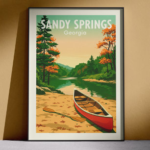 Poster Sandy Springs Géorgie vintage