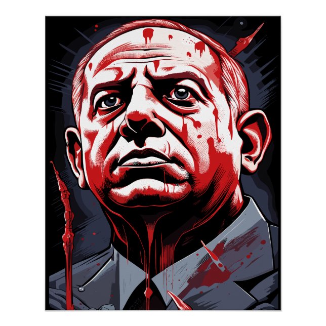 Poster Sang Benjamin Netanyahu (Devant)