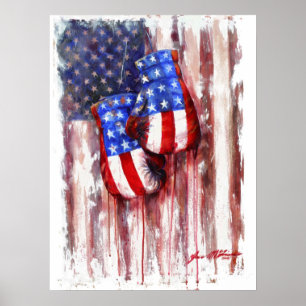Poster Sang, Blanc et Bleu (American Boxing Tradition)