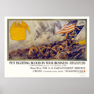 Poster Sang de combat Put dans vos affaires
