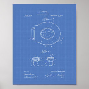 Poster Sanitary Toilet Seat 1922 Patent Art Blueprint