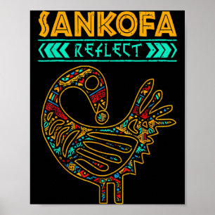 Poster Sankofa Histoire Noire Afro Africaine Fierté Homme