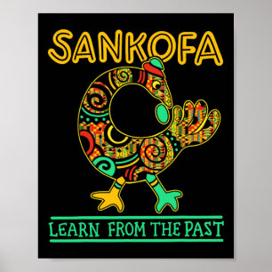 Poster Sankofa Oiseau Africain Mois de l'Histoire des Noi