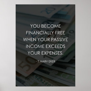 Poster Sans frais financiers - Revenus passifs contre dép