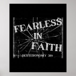 Poster Sans peur dans la foi - Deutéronome 31:6