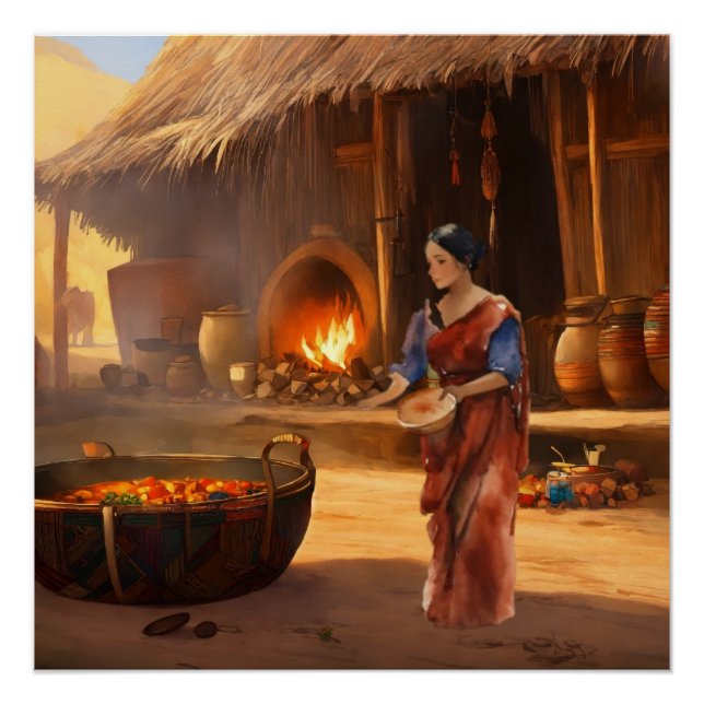Poster "Sanskrit Splendor : Artiste indienne" (Devant)