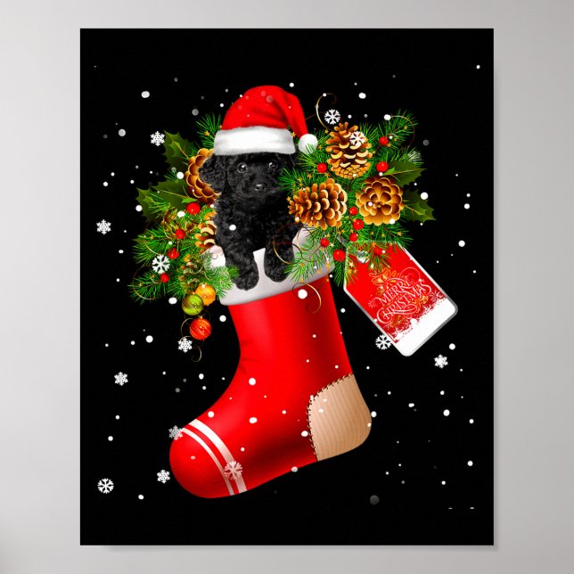 Poster Santa Black Toy Odle In Christmas Sock Pajama  (Devant)
