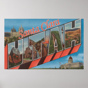 Poster Santa Clara, Utah - grandes scènes de lettre