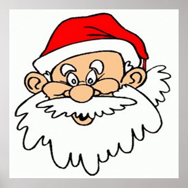 POSTER SANTA CLAUS FACE (Devant)