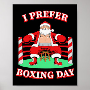 Poster Santa Claus Je Préfère Boxe Groupe Correspondance 
