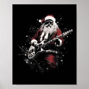 Poster Santa Claus Joyeux Noël Noël Noël Noël Rocks Music