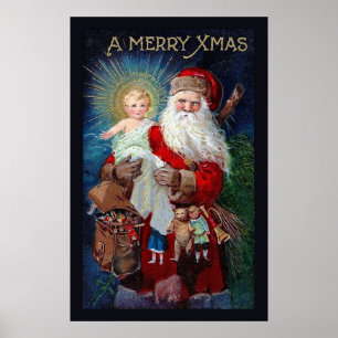 Poster Santa Claus with Christ Child