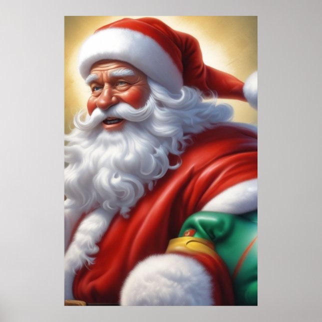 Poster Santa Clause Joyeux Noël Bonne année (Devant)