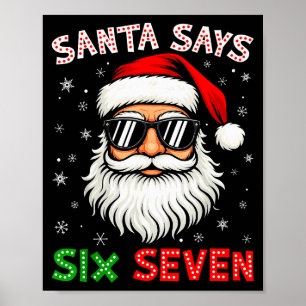 Poster Santa dit Six Sept 6 7 Gen Z Alpha Meme Argot Ch