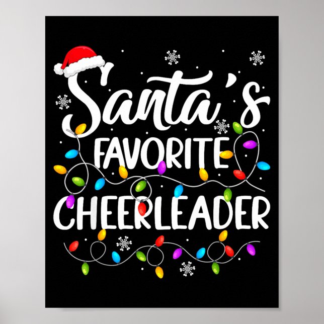 Poster Santa Favorite Cheerleader Christmas Funny Cheerle (Devant)