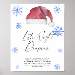 Poster Santa hat - Late nuit couches jeu