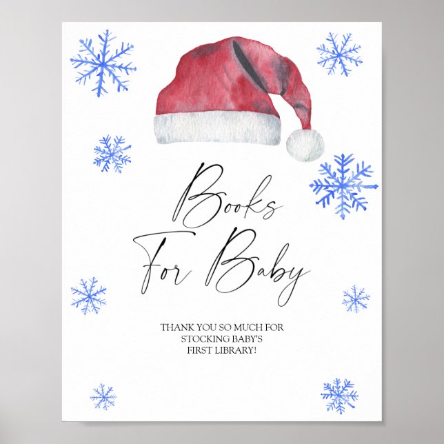 Poster Santa hat - livres pour bébé (Devant)