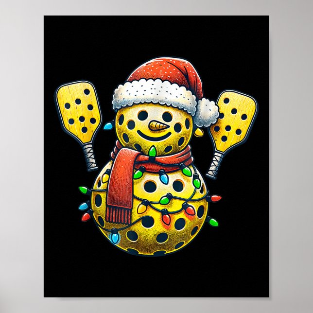 Poster Santa Hat Snowman Family Matching Ckleball Christm (Devant)