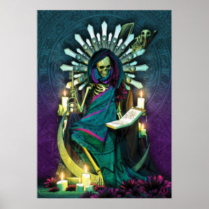 Poster Santa Muerte Tarot - The High Priestess