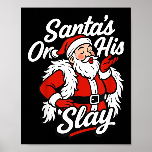 Poster Santa On His Slay Christmas Season Party  (Devant)