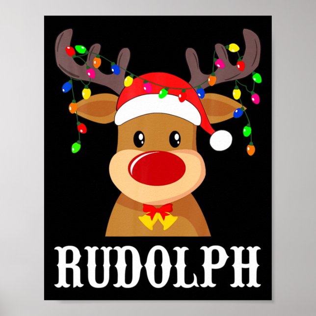 Poster Santa Reindeer Rudolph Xmas Group Costume  (Devant)