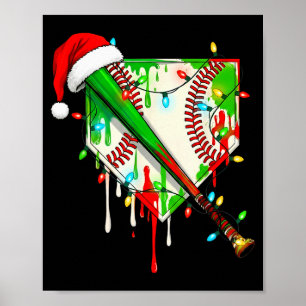 Poster Santa Srts Ice Baseball Noël Xmas Pyjama Enfant