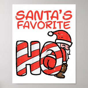 Poster Santas Favori Funny Naughty Noël Adulte Favori Noë