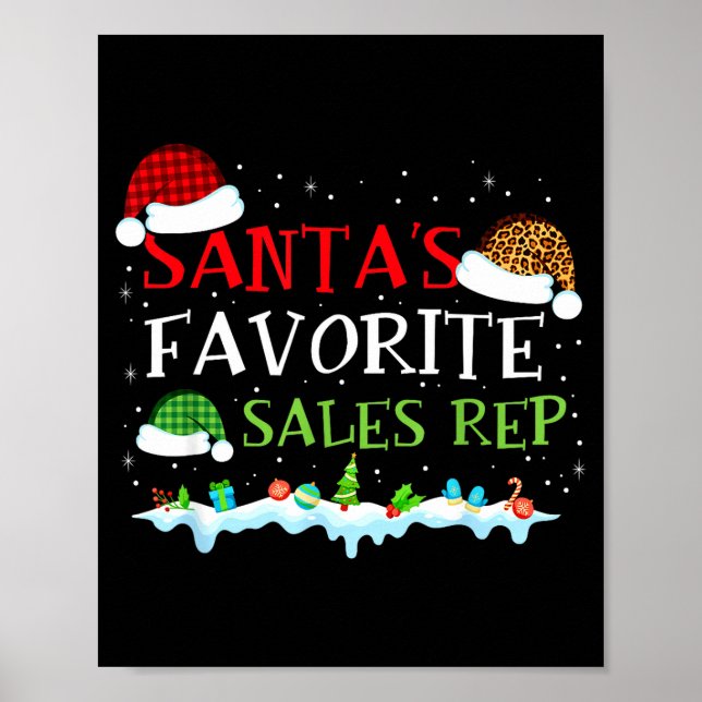 Poster Santa's Favorite S Rep Fun Christmas  (Devant)