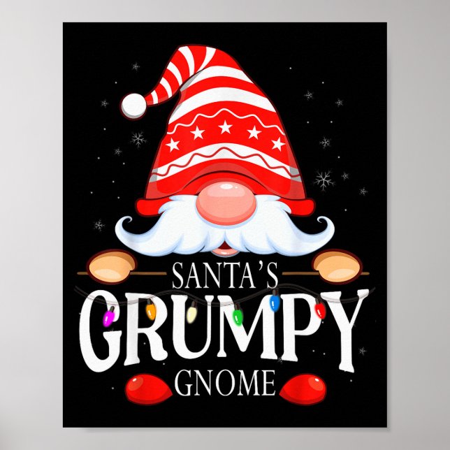 Poster Santa's Mpy Gnome Matching Christmas Pajama  (Devant)