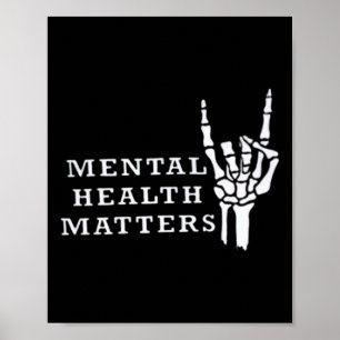Poster Santé mentale inspirante, ça compte, motivation
